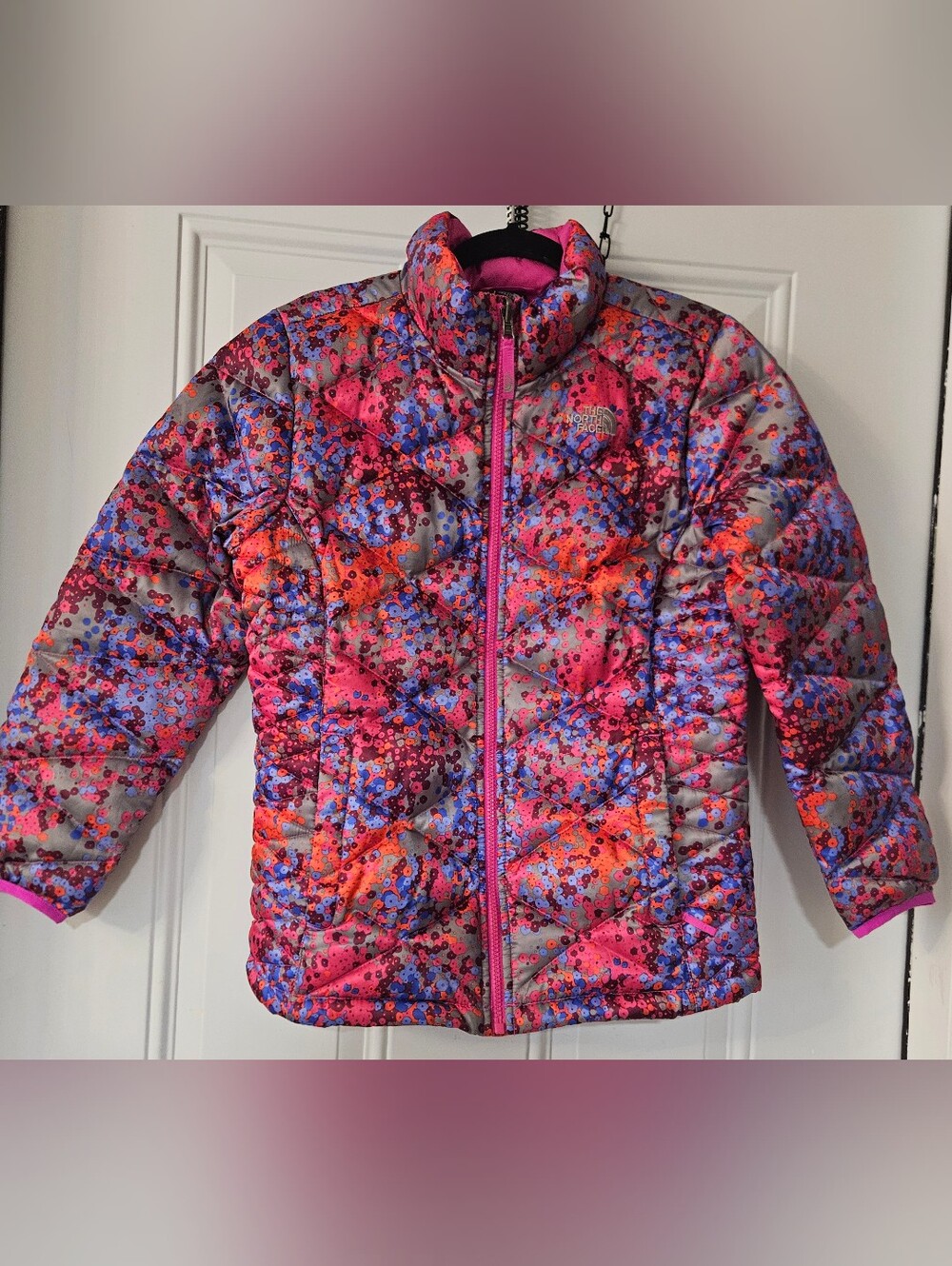 The North Face Girls XL 18 Aconcagua Down Puffer Jacket Floral Confetti